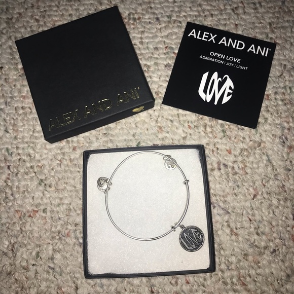 Alex and Ani Silver Open Love Bracelet - Picture 2 of 6